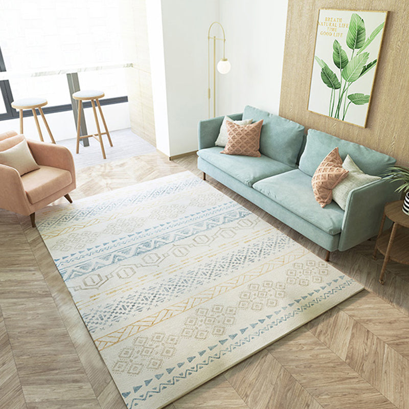 Tapis de dossier de bœuf Bohemian Simple Multicolor Tapis de support de secours de secours pour le salon