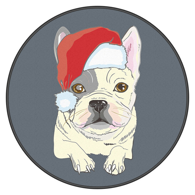 Creative Modern Round Rug Lovely Animal Pattern Carpet Friendly Washable Carpet for Living Room