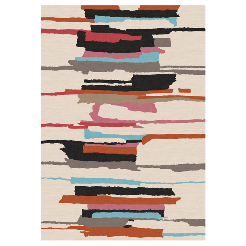 Witte toon woonkamer tapijt retro tribale totem afdruksgebied vloerkleed polyester met niet-slip achterste tapijt
