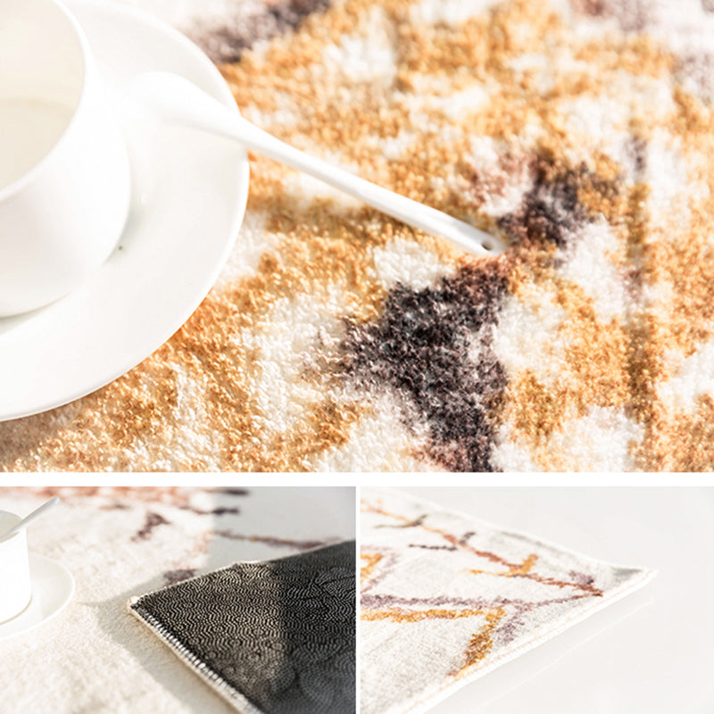Witte toon woonkamer tapijt retro tribale totem afdruksgebied vloerkleed polyester met niet-slip achterste tapijt