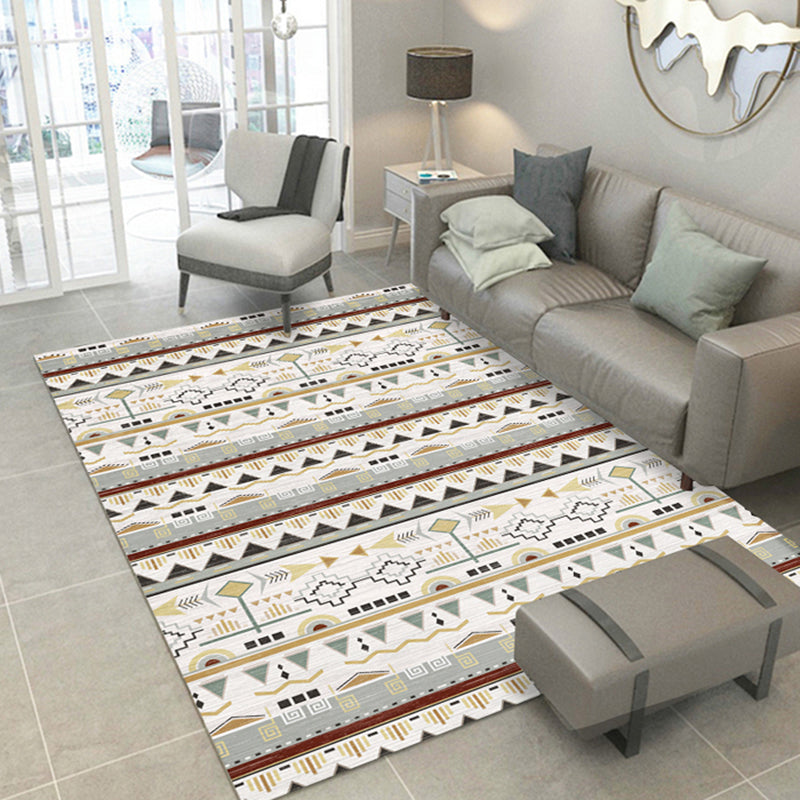 Witte toon boho tapijten polyester tapijt tribal classicisme binnen tapijt niet-slip steun voor woonkamer