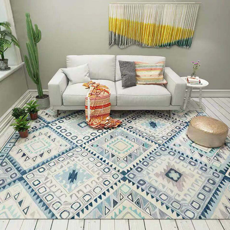 Multicolor Nostalgia Area Tapis Polyester Tribe Normatic Tribe Rapis de tapis lavable pour le salon