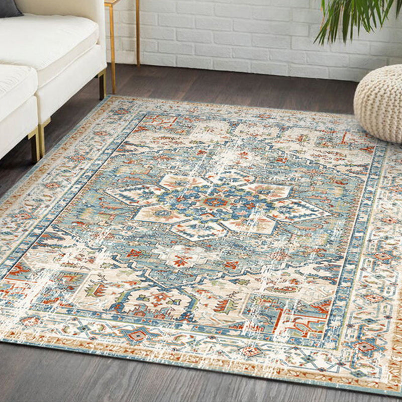 Tapis à imprimé floral multicolore Polyester tapis anti-glissement