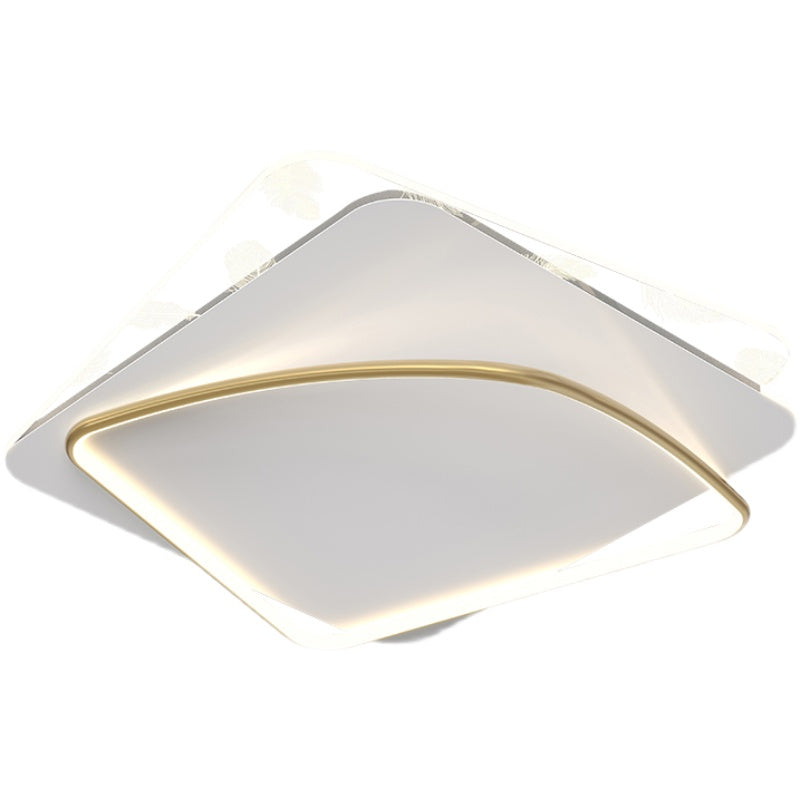 Minimalist Trendy Feather Ceiling Lamp Acrylic Bedroom LED Flush Mount Light Fixture