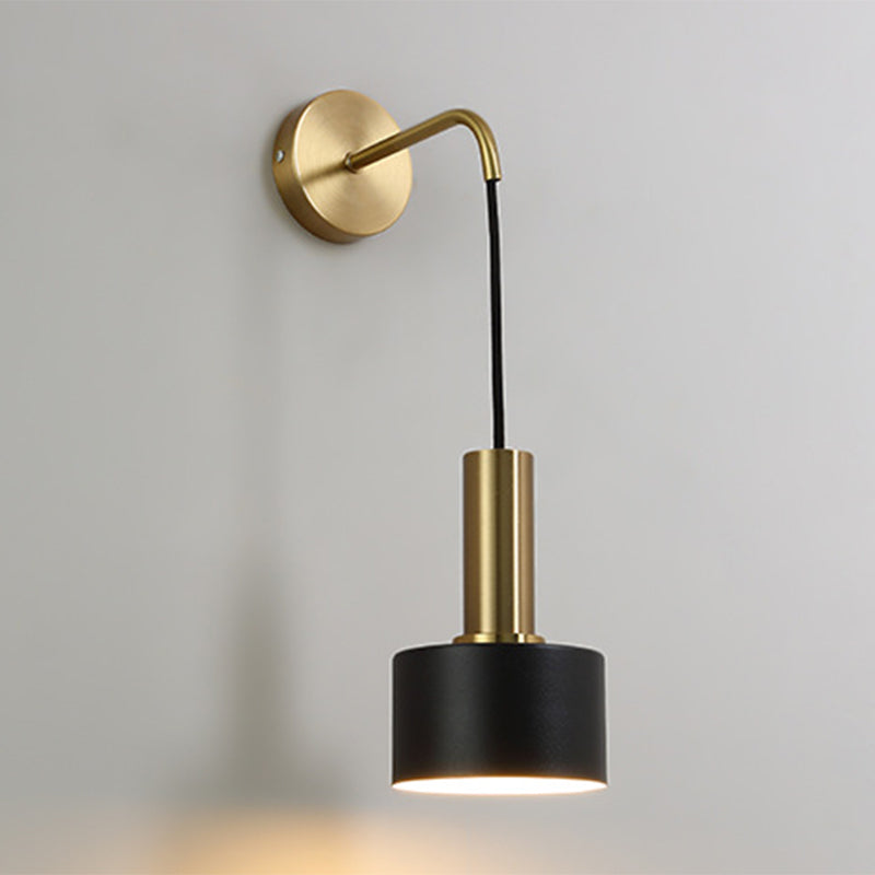 Postmoderne Small Wall Lampe métallique 1 tête de chevet de chevet.