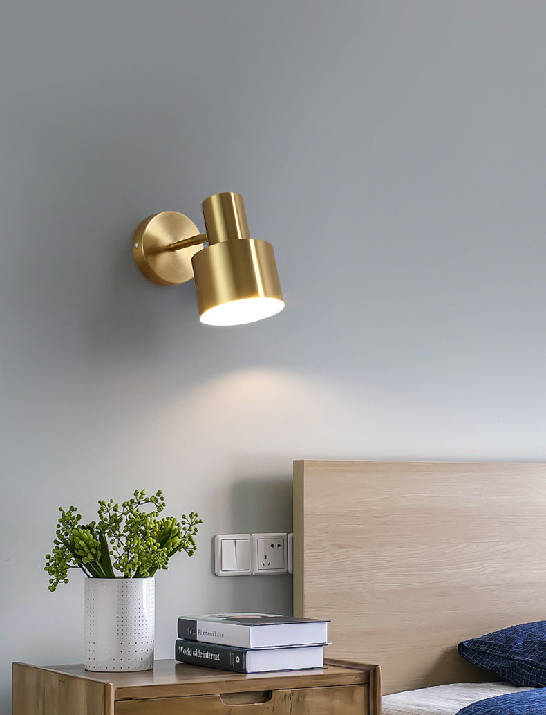 Postmoderne Small Wall Lampe métallique 1 tête de chevet de chevet.