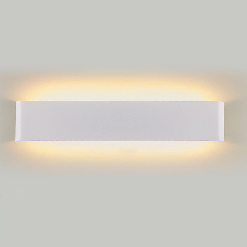 Rectangular Flush Mount Wall Sconce Postmodern Metal Living Room LED Wall Light
