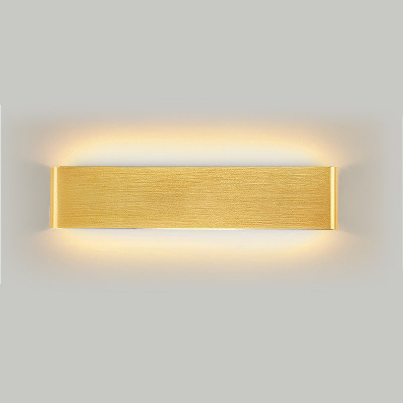 Rectangular Flush Mount Wall Sconce Postmodern Metal Living Room LED Wall Light