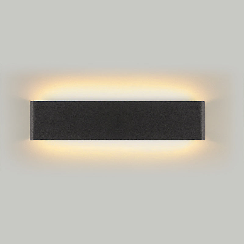 Rectangular Flush Mount Wall Sconce Postmodern Metal Living Room LED Wall Light