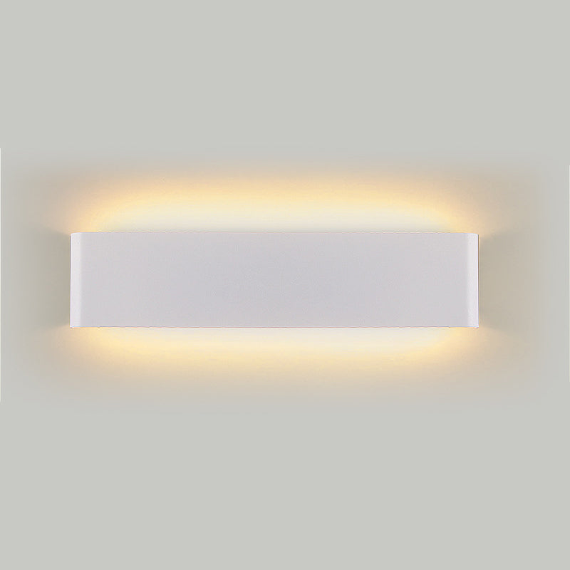 Rectangular Flush Mount Wall Sconce Postmodern Metal Living Room LED Wall Light