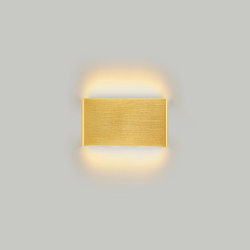 Rectangular Flush Mount Wall Sconce Postmodern Metal Living Room LED Wall Light