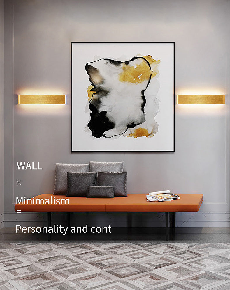 Rectangular Flush Mount Wall Sconce Postmodern Metal Living Room LED Wall Light