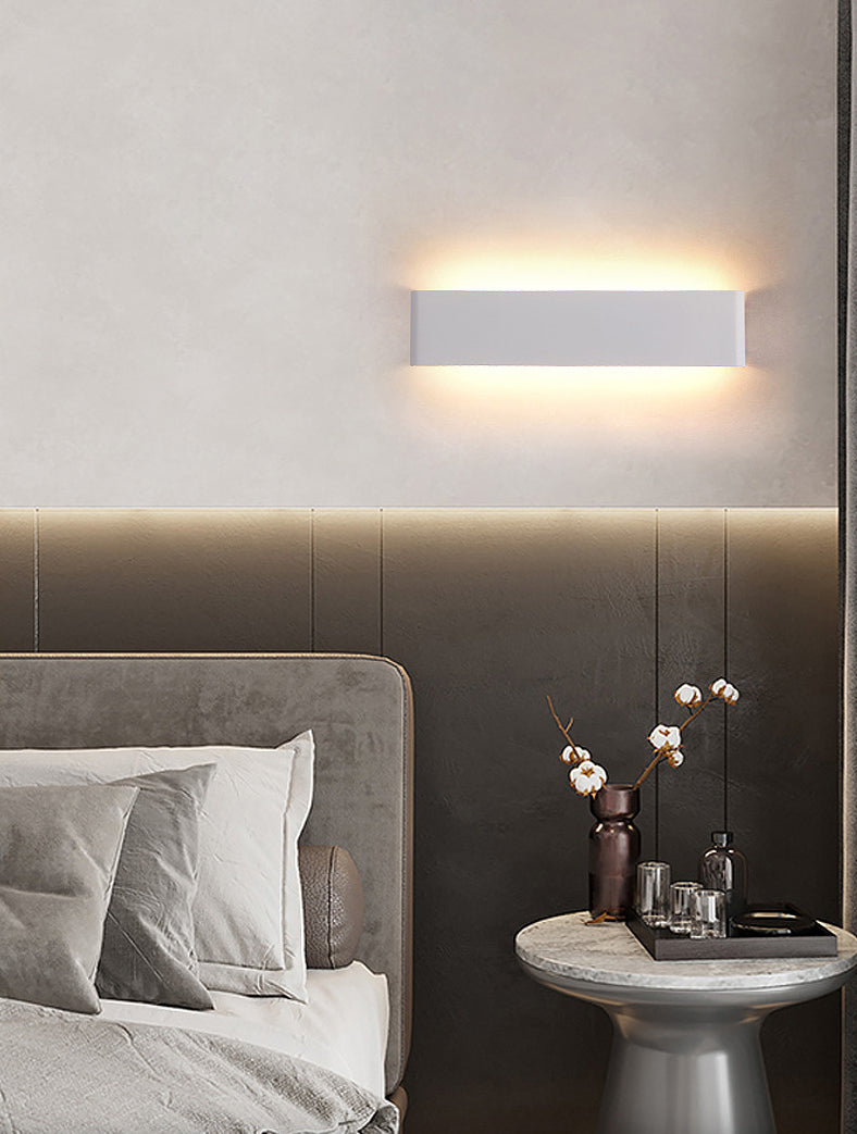 Rectangular Flush Mount Wall Sconce Postmodern Metal Living Room LED Wall Light