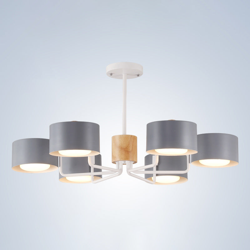 Moderno a soffitto luce in legno color legno di macarons camera da letto hotel luce