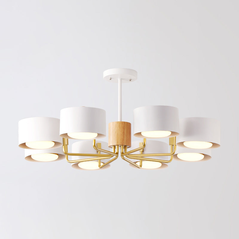 Moderno a soffitto luce in legno color legno di macarons camera da letto hotel luce