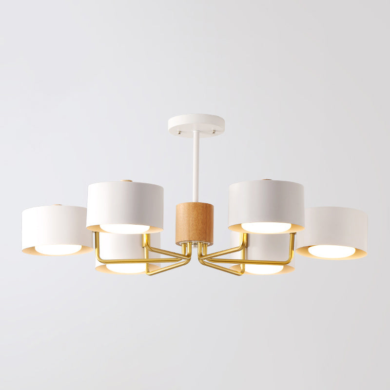 Moderno a soffitto luce in legno color legno di macarons camera da letto hotel luce