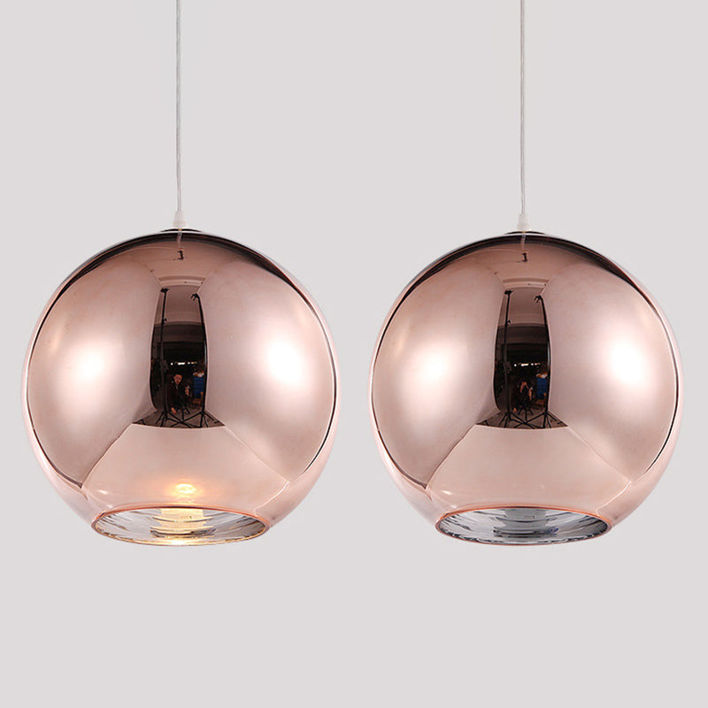 1 Light Glass Pendant Lighting Fixtures Modern Globe Dining Room Hanging Light Fixtures
