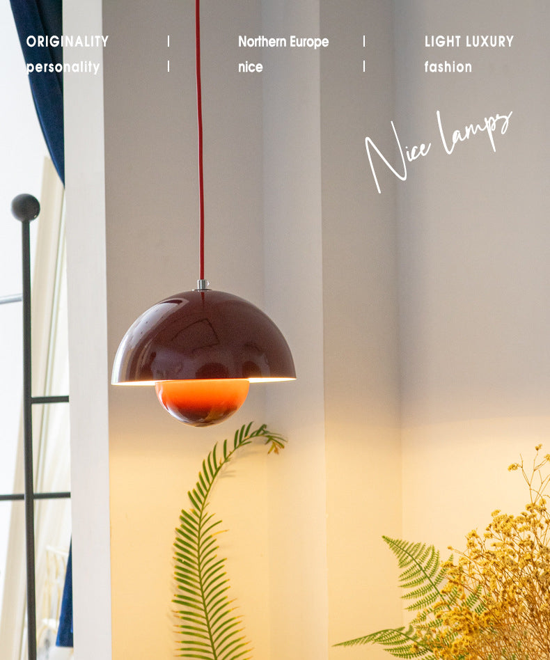 1 Light Metal Suspension Pendant Modern Semi Spheres Dining Room Hanging Light Fixtures