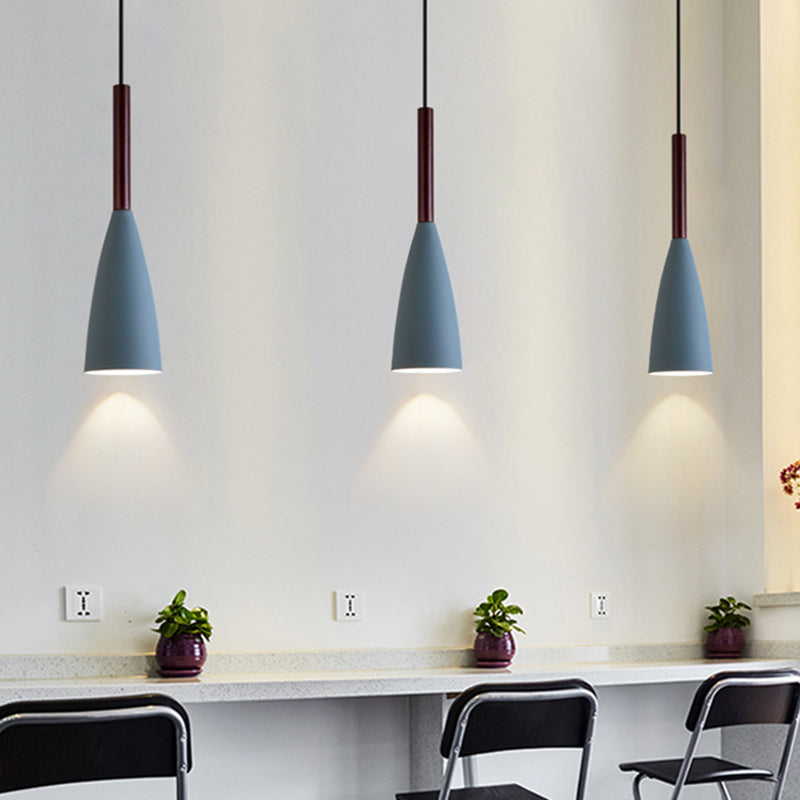 1 Light Metal Suspension Pendant Modern Triangle Dining Room Hanging Light Fixtures