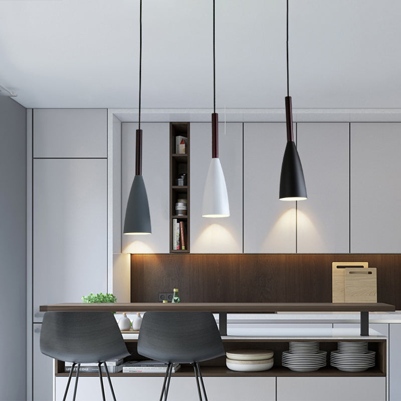 1 Light Metal Suspension Pendant Modern Triangle Dining Room Hanging Light Fixtures