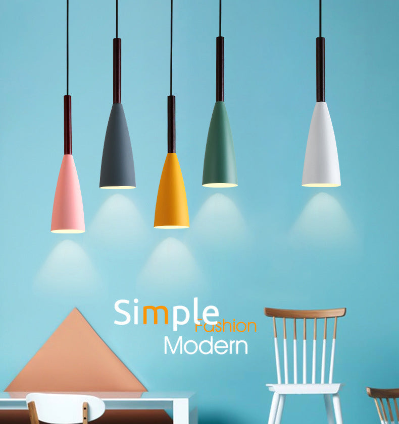 1 Light Metal Suspension Pendant Modern Triangle Dining Room Hanging Light Fixtures