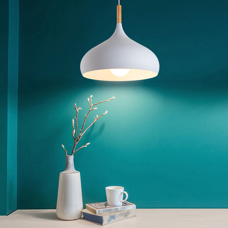 1 Light Metal Suspension Pendant Modern Wavy Dining Room Hanging Light Fixtures