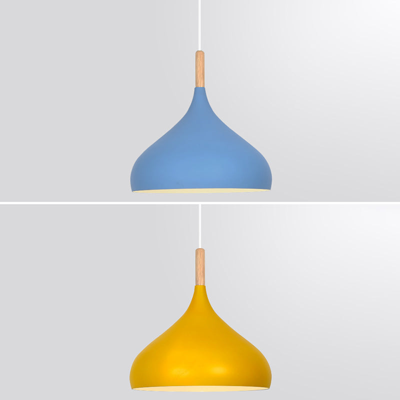 1 Light Metal Suspension Pendant Modern Wavy Dining Room Hanging Light Fixtures