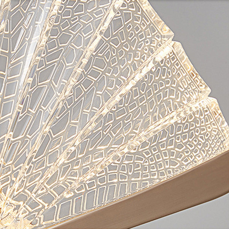 Modern Creative LED Pendant Light Wrought Iron Butterfly Hanging Lamp with Acrylic Shade