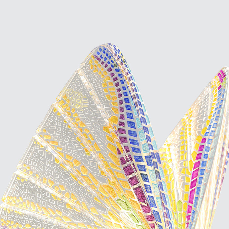 Modern Creative LED Pendant Light Wrought Iron Butterfly Hanging Lamp with Acrylic Shade