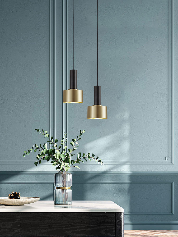 Slaapkamerhangende plafondlicht Minimalistische stijl Pendant lichtkit met cilinder metalen schaduw