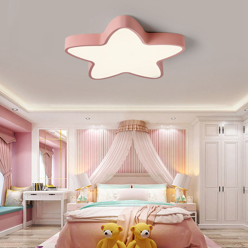 Plafonnier LED en fer forgé, plafonnier Macaron en acrylique de Style nordique moderne pour chambre à coucher