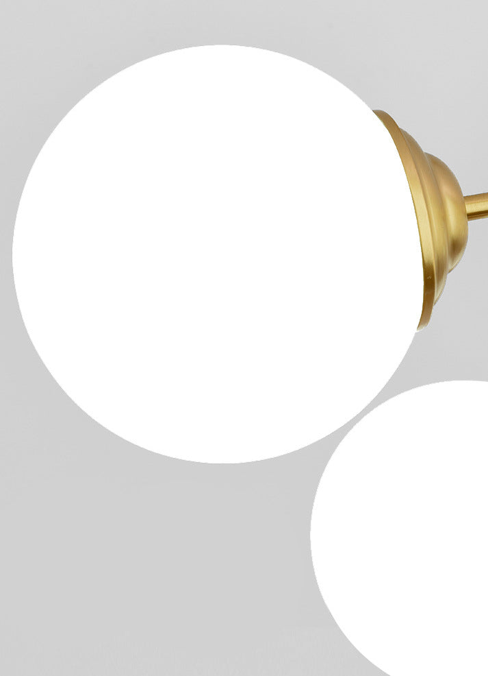 Modern Simplicity Round Ceiling Chandelier Milk Glass Hanging Light for Living Room