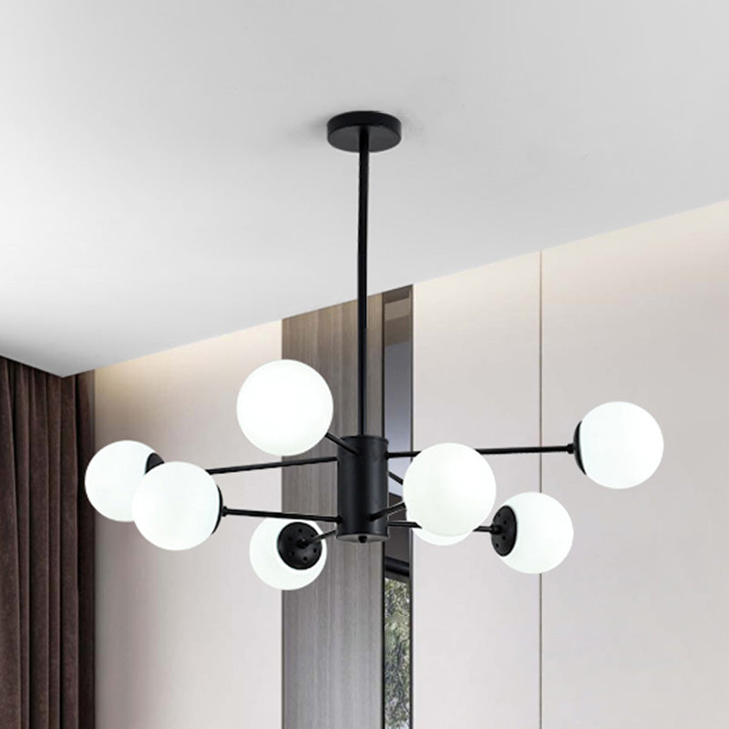 Candelera de globo contemporánea Luz de colgante de vidrio liviano Luz de colgante de vidrio para sala de estar