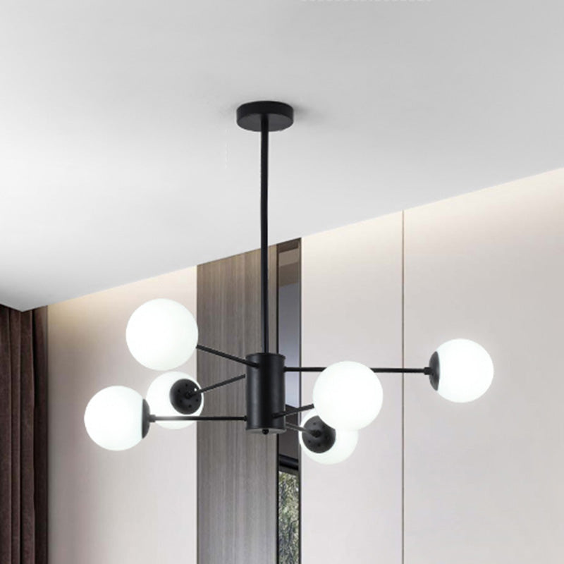 Candelera de globo contemporánea Luz de colgante de vidrio liviano Luz de colgante de vidrio para sala de estar