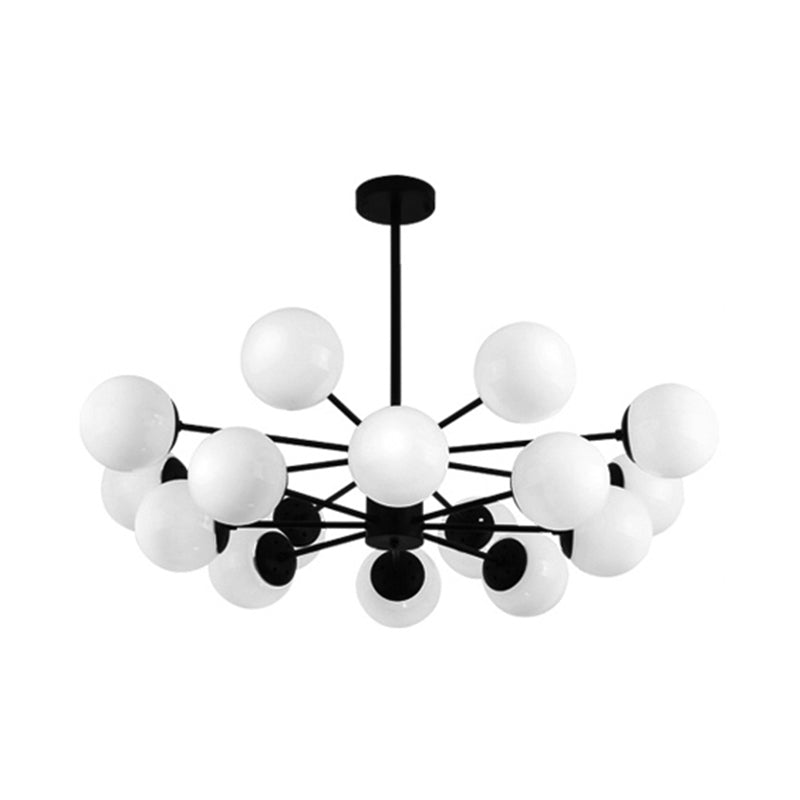 Candelera de globo contemporánea Luz de colgante de vidrio liviano Luz de colgante de vidrio para sala de estar