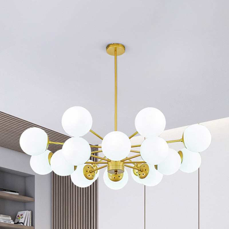 Candelera de globo contemporánea Luz de colgante de vidrio liviano Luz de colgante de vidrio para sala de estar