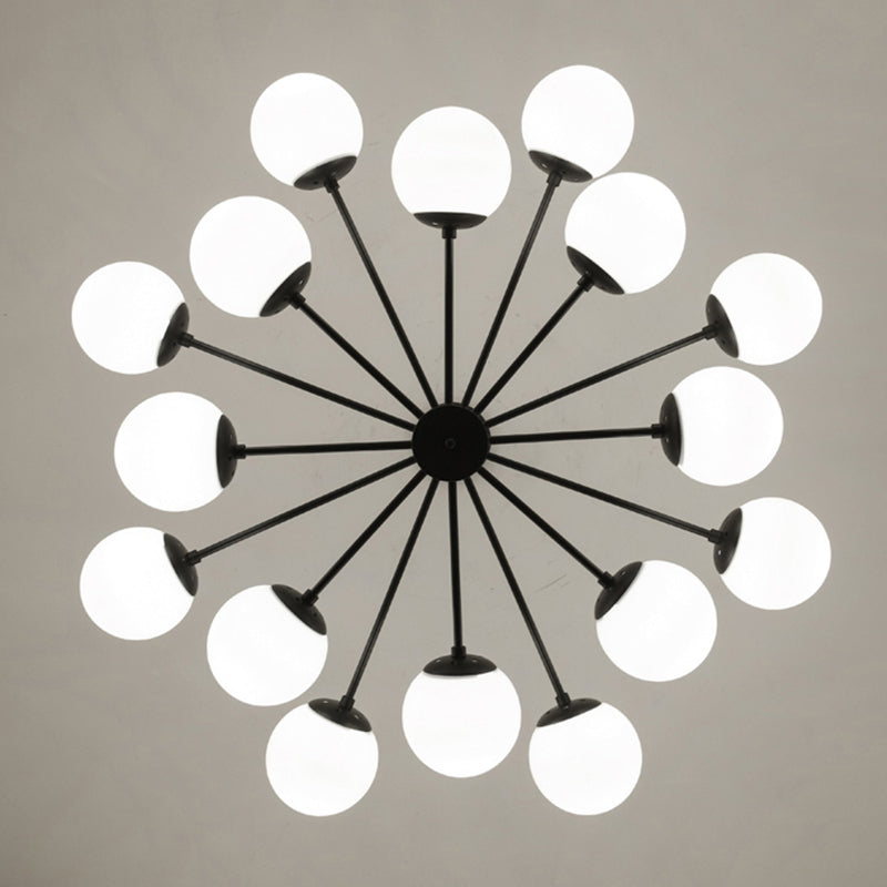 Candelera de globo contemporánea Luz de colgante de vidrio liviano Luz de colgante de vidrio para sala de estar