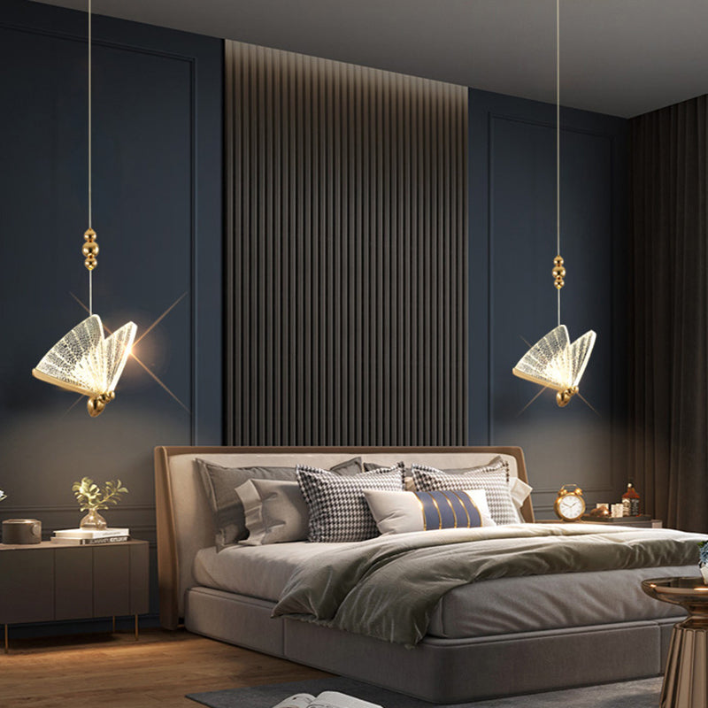 Simplicité moderne Butterfly Plafond Suspension lampe de plafond acrylique Fixage de plafond pour restaurant