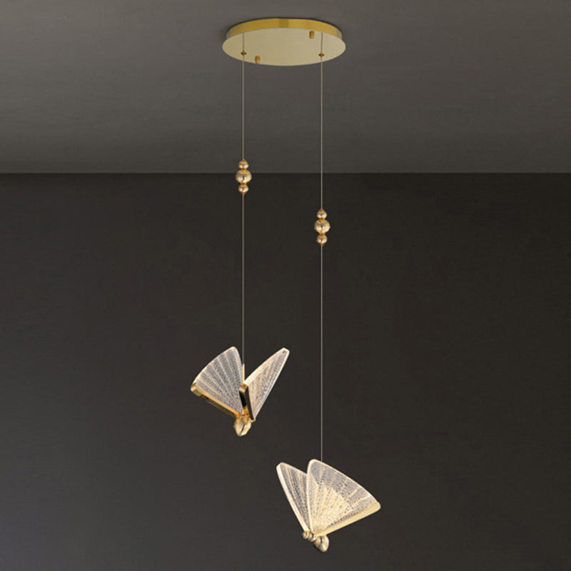 Simplicité moderne Butterfly Plafond Suspension lampe de plafond acrylique Fixage de plafond pour restaurant