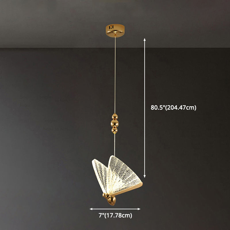 Simplicité moderne Butterfly Plafond Suspension lampe de plafond acrylique Fixage de plafond pour restaurant