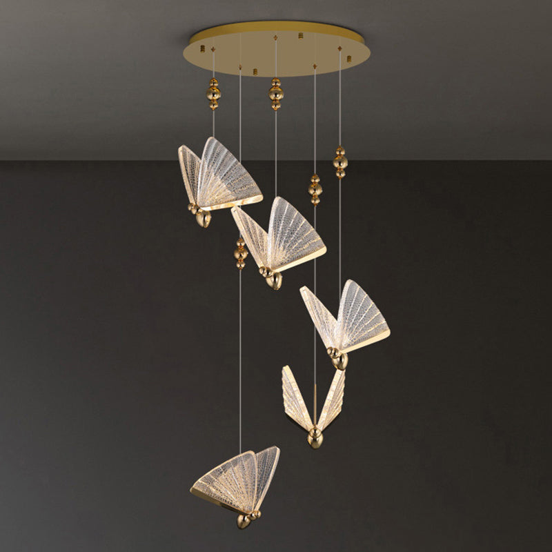 Moderne eenvoud vlinder plafond suspensie lamp acryl plafondlampen armatuur voor restaurant