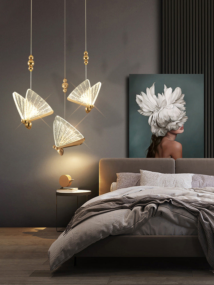 Simplicité moderne Butterfly Plafond Suspension lampe de plafond acrylique Fixage de plafond pour restaurant