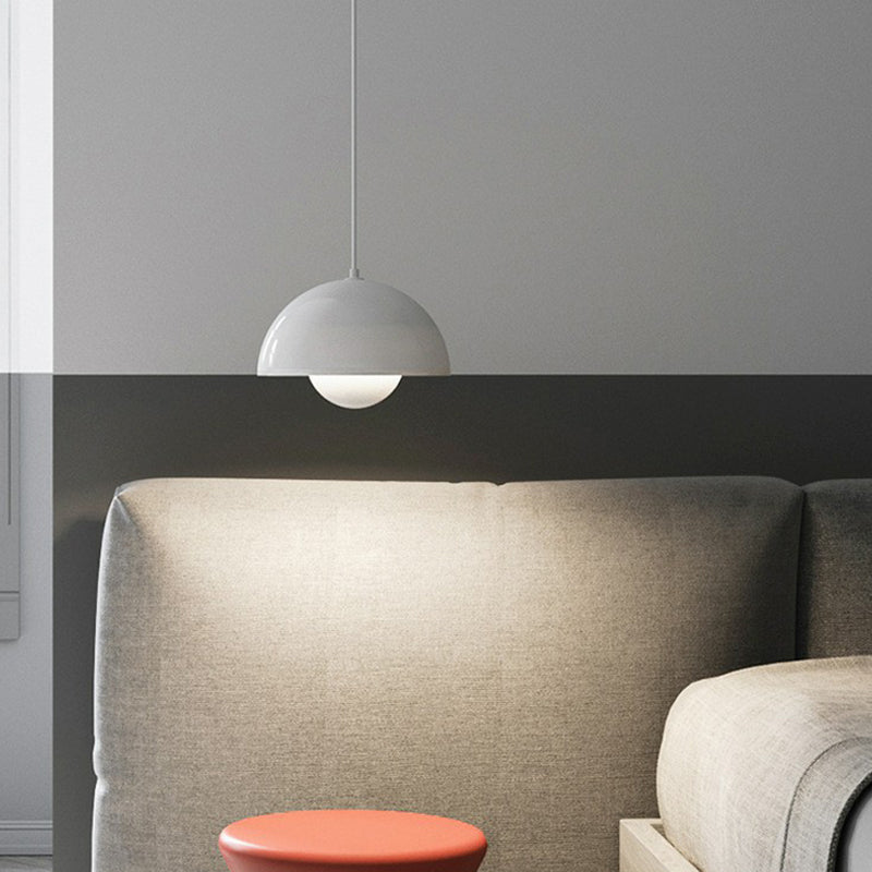 1 Light Metal Pendant Lighting Fixtures Modern Dome Dining Room Hanging Pendant Lights