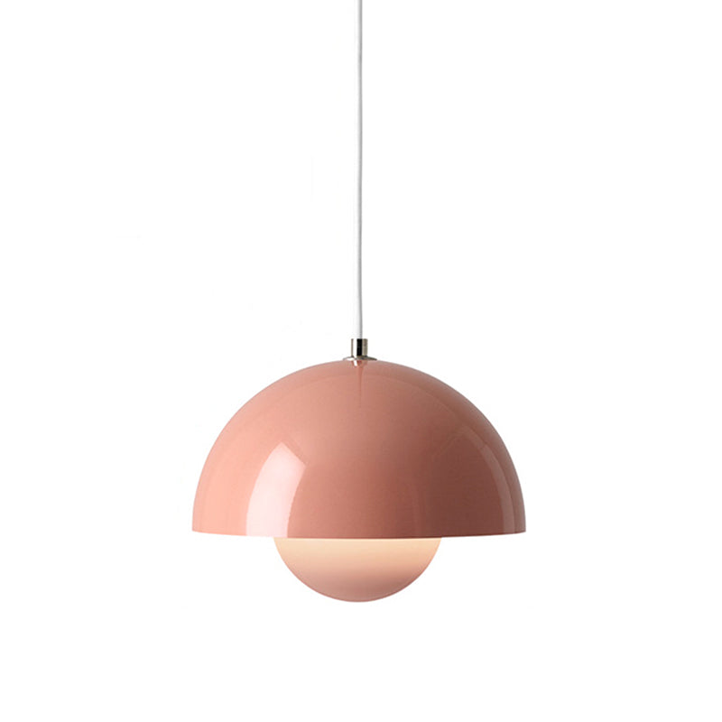 1 Light Metal Pendant Lighting Fixtures Modern Dome Dining Room Hanging Pendant Lights