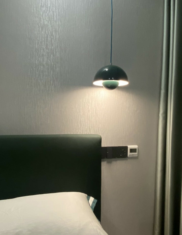 1 Light Metal Pendant Lighting Fixtures Modern Dome Dining Room Hanging Pendant Lights