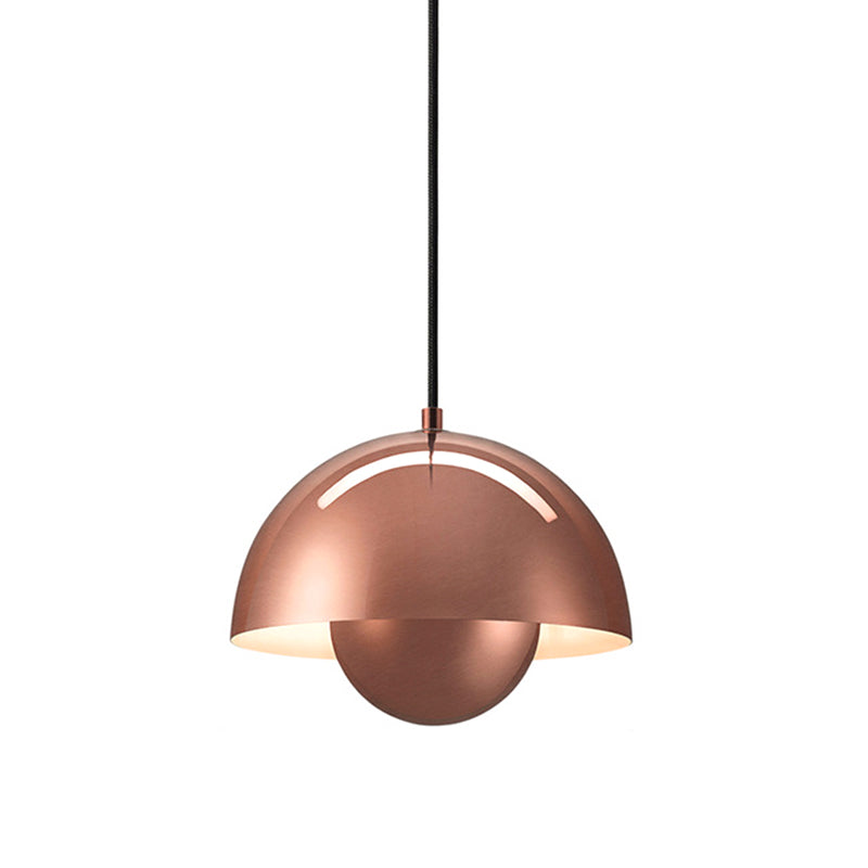 1 Light Metal Pendant Lighting Fixtures Modern Dome Dining Room Hanging Pendant Lights