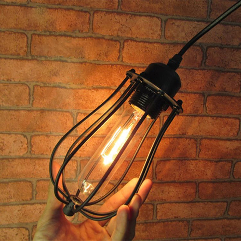 1 kit d'éclairage léger en verre industriel rétro lumière suspendue avec cordon suspendu pour restaurant