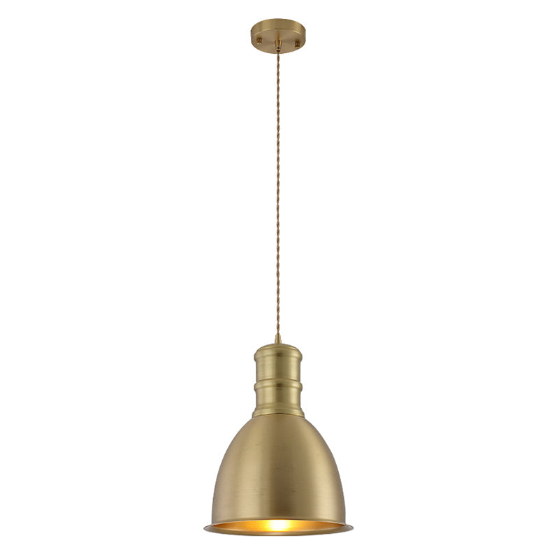 Minimalistische hangende hanglamp messing messing gearceerde hangerverlichting met metalen schaduw