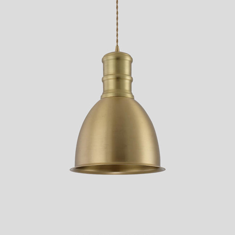 Minimalistische hangende hanglamp messing messing gearceerde hangerverlichting met metalen schaduw