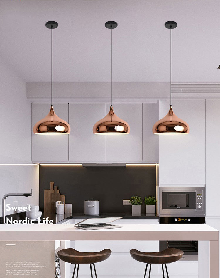 Eenvoud gearceerde hangende plafondlicht metalen eetkamer in de verlichting hanger in roségoud